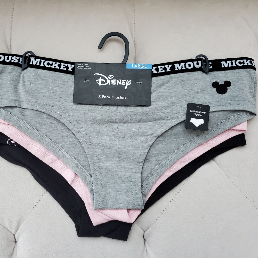 NWT Disney 3 Pack Hipsters Mickey Mouse L